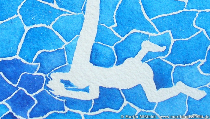 Schwimmen im Meer | Aquarell Schwimmen im Meer | Aquarell