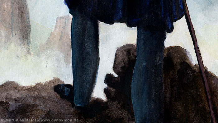Die Beine des Wanderers | Kunst Cartoon