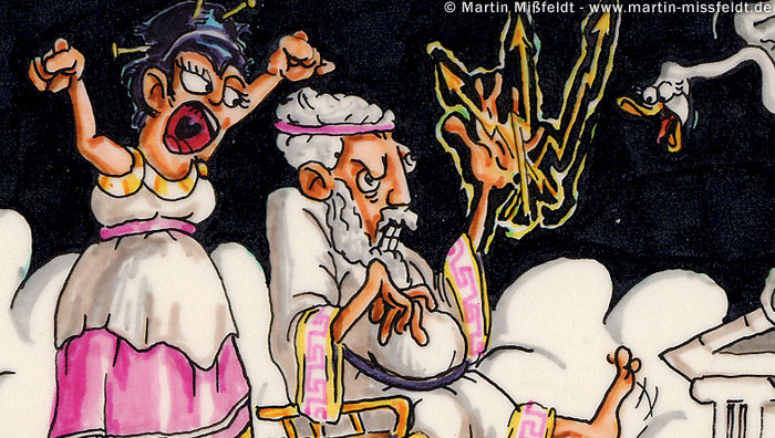 Hera and Zeus | Colored illustration