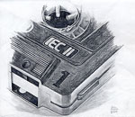 Bleistift Zeichnung: Zeichnung einer Kassette