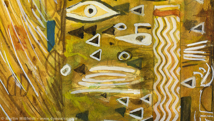 Das symbolisch verzierte Kleid | Kunst Cartoon Das symbolisch verzierte Kleid | Kunst Cartoon