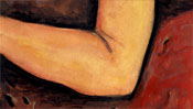 Der Arm der nackten Frau