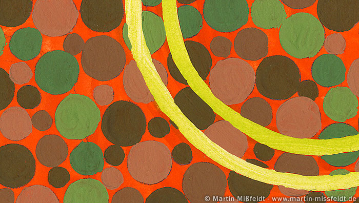 Halbkreise und Punkte | Gouache Bild Halbkreise und Punkte | Gouache Bild