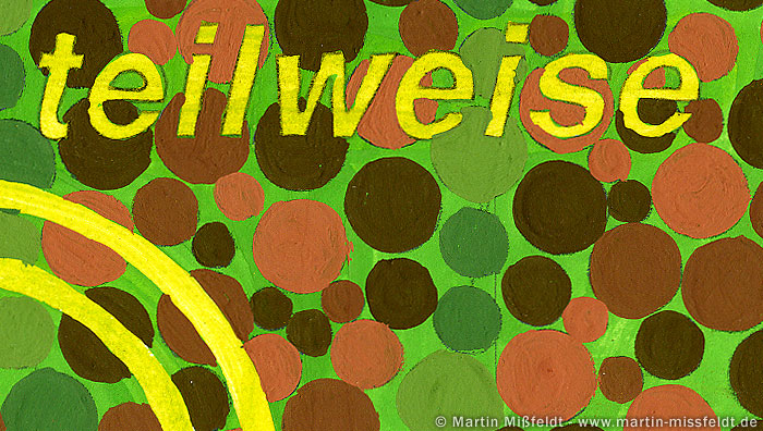 Teilweise Gelb auf Grün | Gouache Bild Teilweise Gelb auf Grün | Gouache Bild