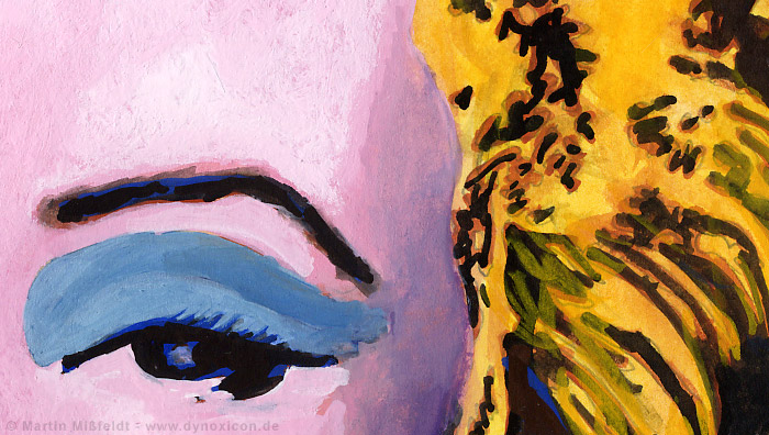 Pure Popart: Das linke Auge von Marilyn Monroe | Kunst Cartoon Pure Popart: Das linke Auge von Marilyn Monroe | Kunst Cartoon