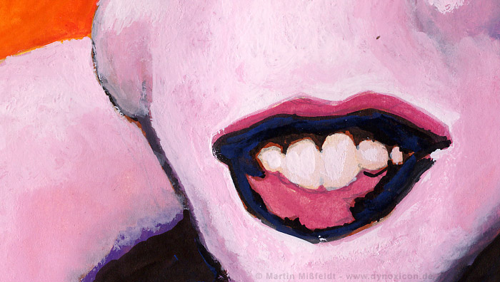 The lascivious mouth of Marilyn | Art cartoon The lascivious mouth of Marilyn | Art cartoon