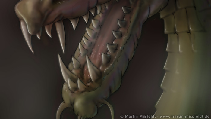 Maul mit scharfen Zähnen | Speed painting