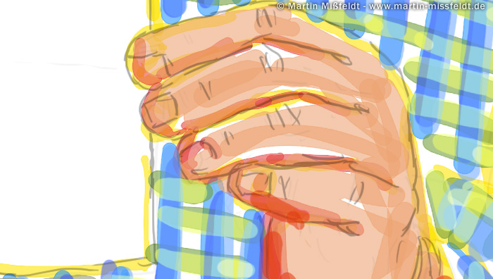Hand with paper, sketch | speedpainting