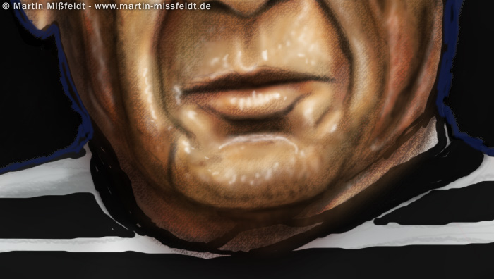 Mund und Kinn mit Falten | Speed painting