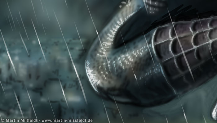 Spidermans Knie im Regen | Speed painting Spidermans Knie im Regen | Speed painting