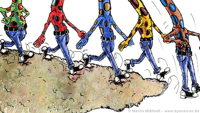 Die Cowboys marschieren in den Abgrund | Giraffen Cartoon Die Cowboys marschieren in den Abgrund | Giraffen Cartoon