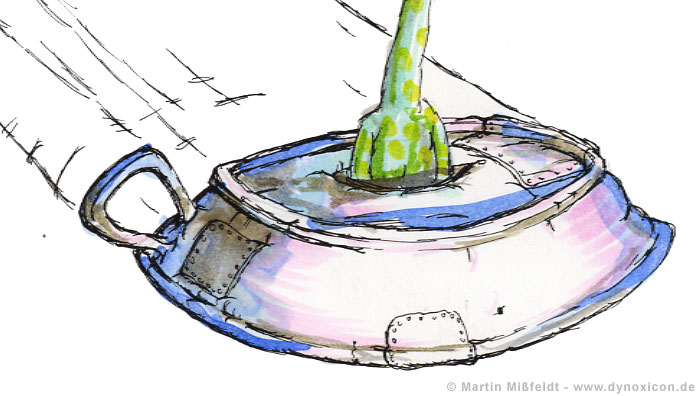 Fliegende Untertasse - UFO | Kunst Cartoon