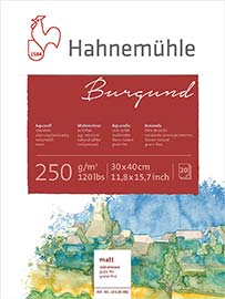 Aquarellpapier 20 Blatt, Hahnemühle Burgund 250g/m², 30 x 40 cm