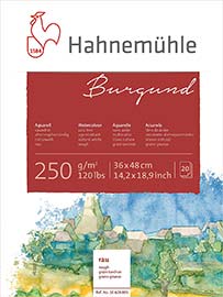 Aquarellpapier 20 Blatt, Hahnemühle Burgund 250g/m², 36 x 48 cm