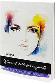 Aquarellpapier 30 Blatt int!rend 300 g/m² A4