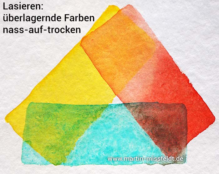 Lasieren (Lasierung) - Maltechnik beim Aquarell-malen