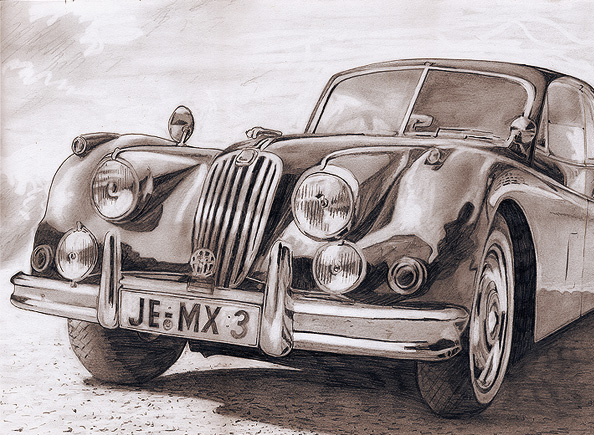 Zeichnung (Oldtimer)