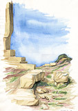 Tempelruine Naxos-Tor
