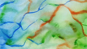 Verlaufende Aquarellfarbe