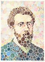 Aquarell Portrait: Georges Seurat