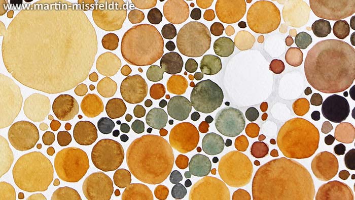 Aquarellbild Kornernte Bruegel (Detail 1)