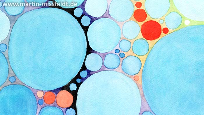 Aquarell Der Geoelte Blitz (Detail 1)