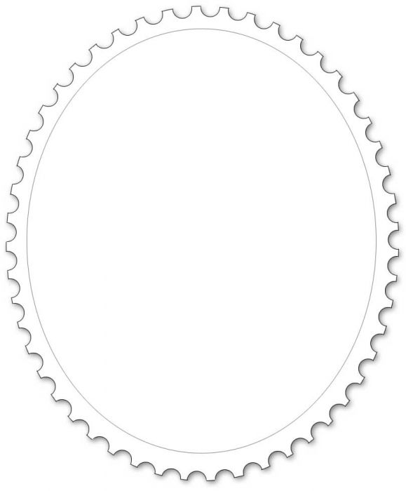 Malvorlage Briefmarke Oval