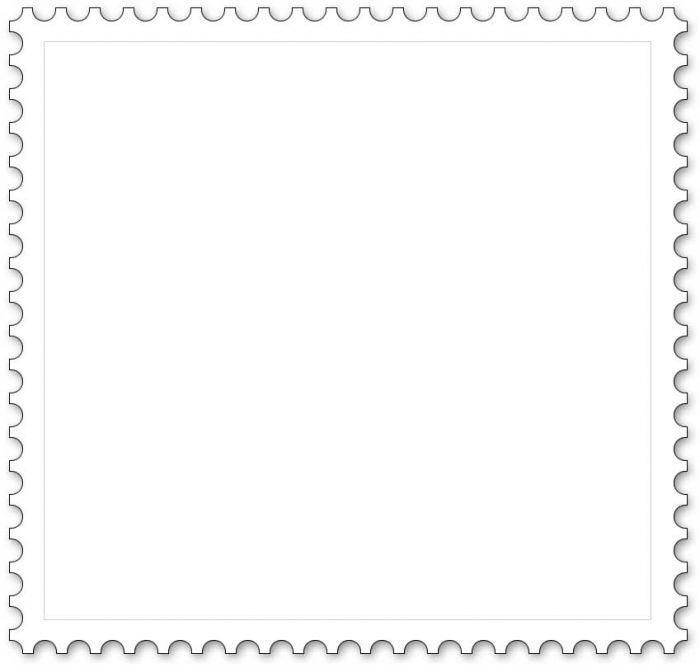 Malvorlage Briefmarke Quadrat