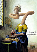 Dienstmagd mit Milchkanne nach Jan Vermeer