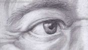 Auge zeichnen, Portrait-Zeichnung (Detail 1)