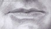 Mund zeichnen, Portrait-Zeichnung (Detail 3)