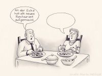 An der Ecke hat ein neues Restaurant aufgemacht An der Ecke hat ein neues Restaurant aufgemacht