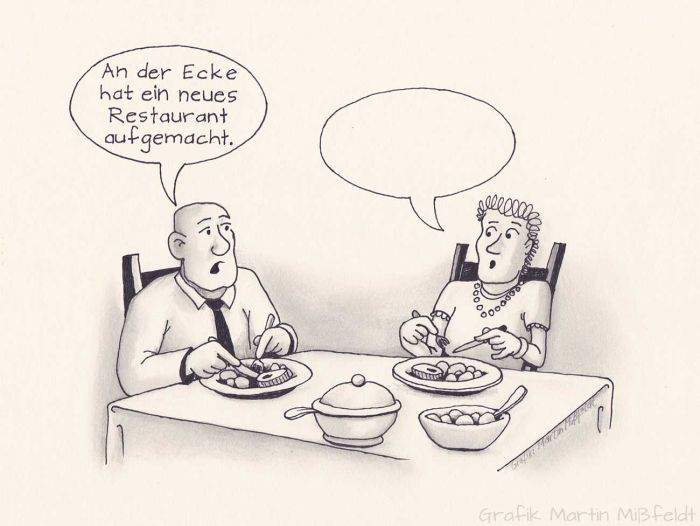 An der Ecke hat ein neues Restaurant aufgemacht