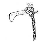 Giraffe traurig