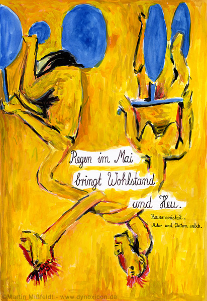 Mädchen von Olmo - Regen im Mai (nach Georg Baselitz)