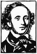 Felix Mendelssohn-Bartholdy - Linolschnitt