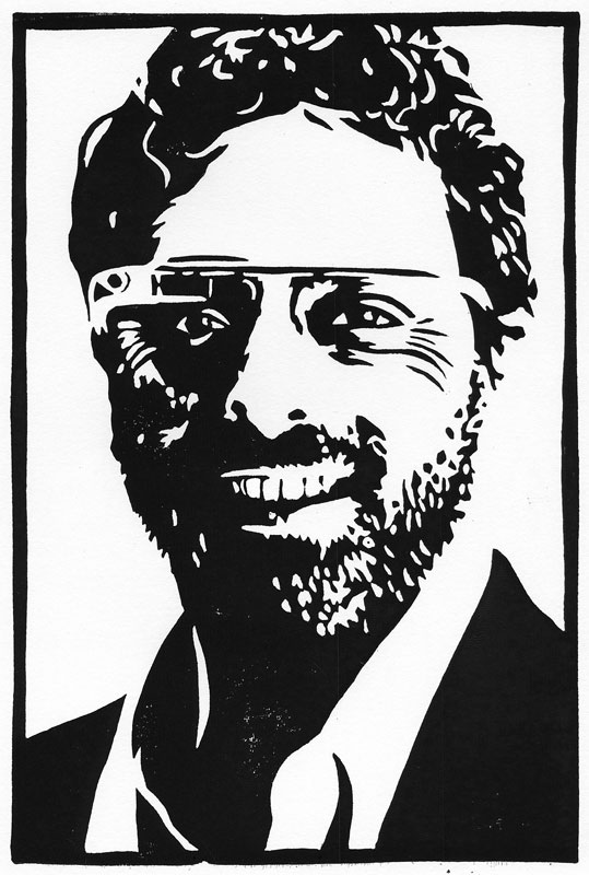 Sergey Brin (Linoldruck)