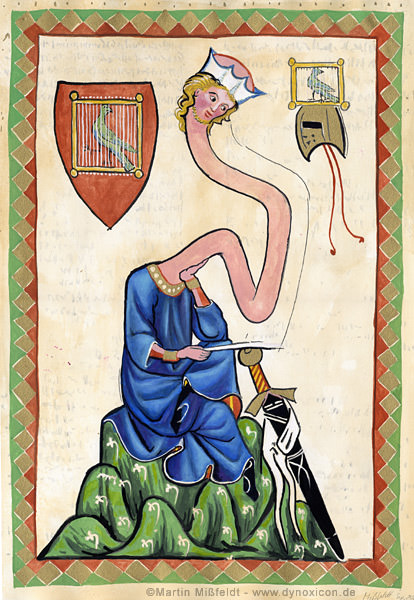 Walther von der Vogelweide - Codex Manesse | Kunst Cartoon