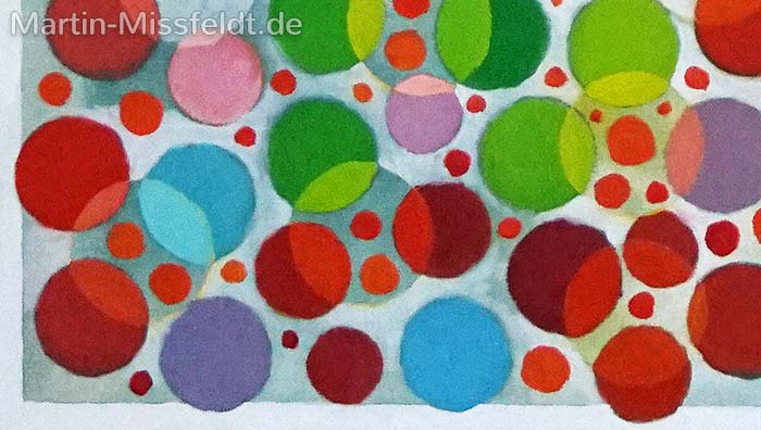Ölbild Punkte (Detail)