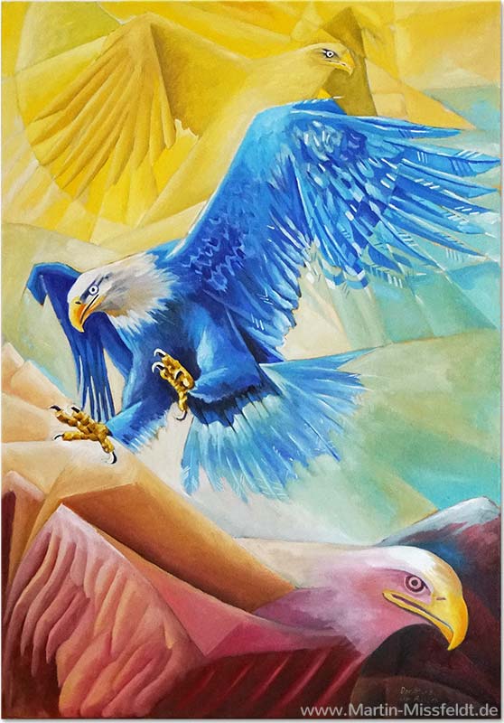 Der Sturz des Adlers (Ölgemälde, Kubismus)
