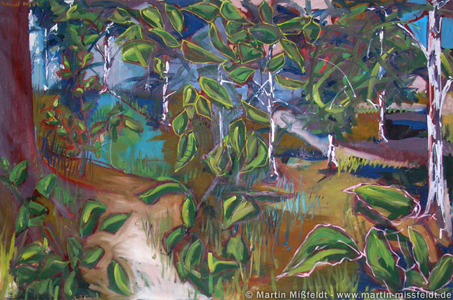 Malerei im Wald (Landschaftsmalerei)