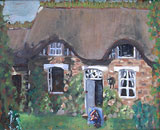 Ölbild: Haus in der Normandie