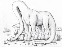 Dino mit 5 Beinen (Skizze)