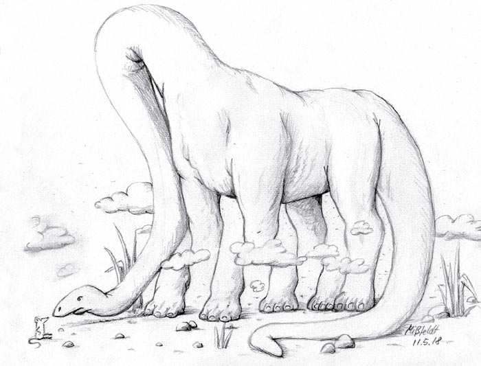 Dino mit 5 Beinen (Skizze)