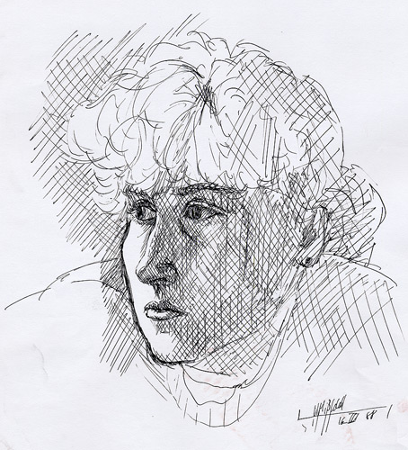 Feder-Zeichnung Portrait
