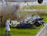 F1 Unfall speed painting
