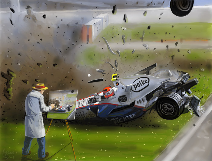 F1 Crash (Formel 1 Speed painting)