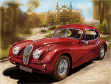 Jaguar XK140 vor dem Casino Monaco