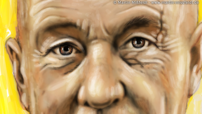 Baselitz Augen mit Narbe