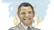 Vorzeichnung Obama